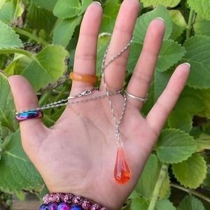Orange pendant Necklace